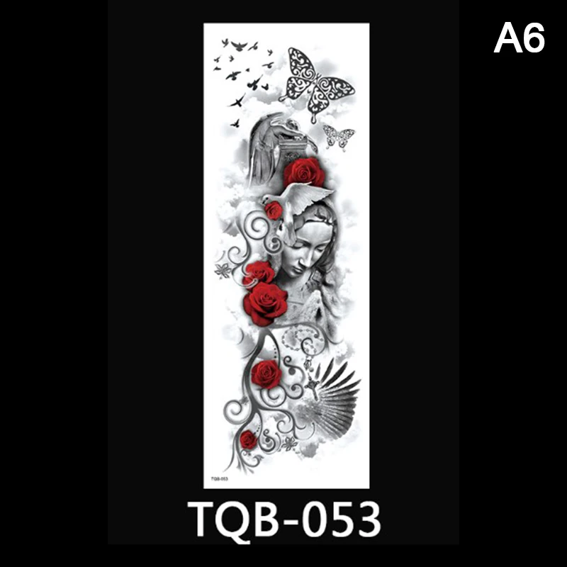 

10 Design Waterproof Temporary Tattoo Sticker Full Arm Large Size Arm Tatoo Flash Fake Tattoos Sleeve for Men Women Girl New