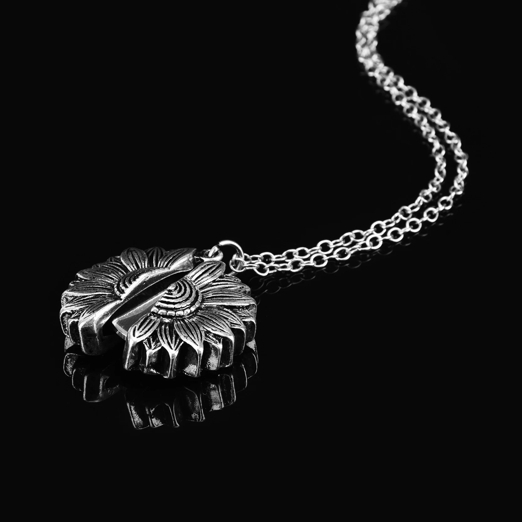 Модное очаровательное серебряное ожерелье с длинной цепочкой для женщин пусть