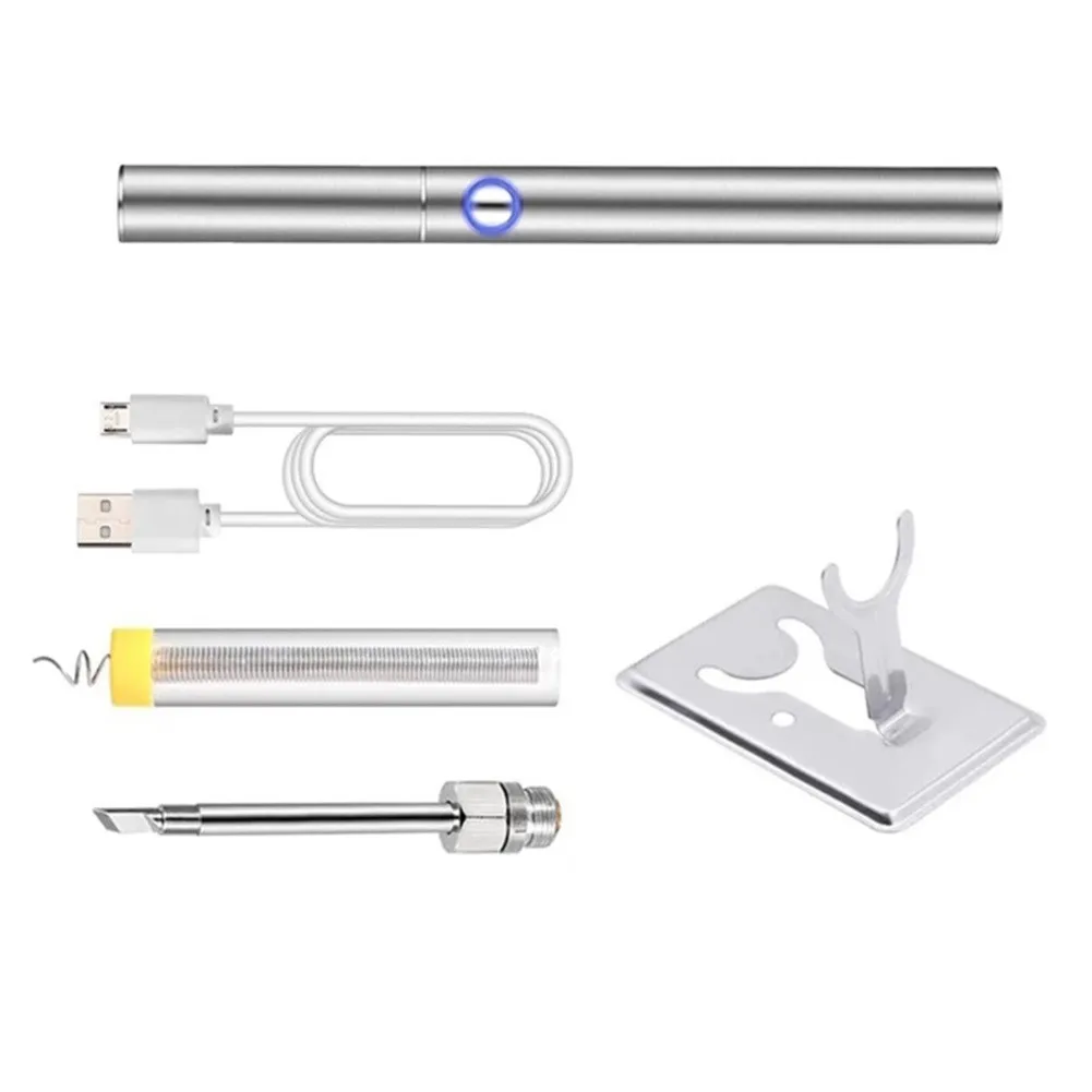 

USB Rechargeable Electric Soldering Iron 10 Interface Welding Iron Tip Kit Rework Repair DIY Tools