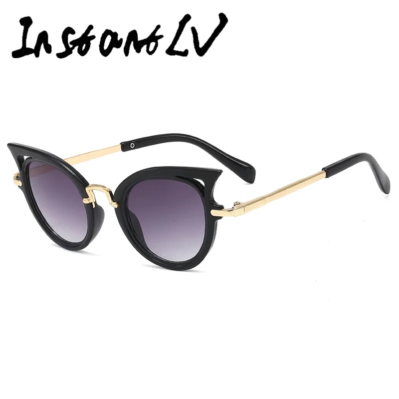 Plastic Black Round Kids Sunglasses Brand little girl/boy Baby Child Glasses goggles Small face Suit For 2~6 age | Аксессуары для