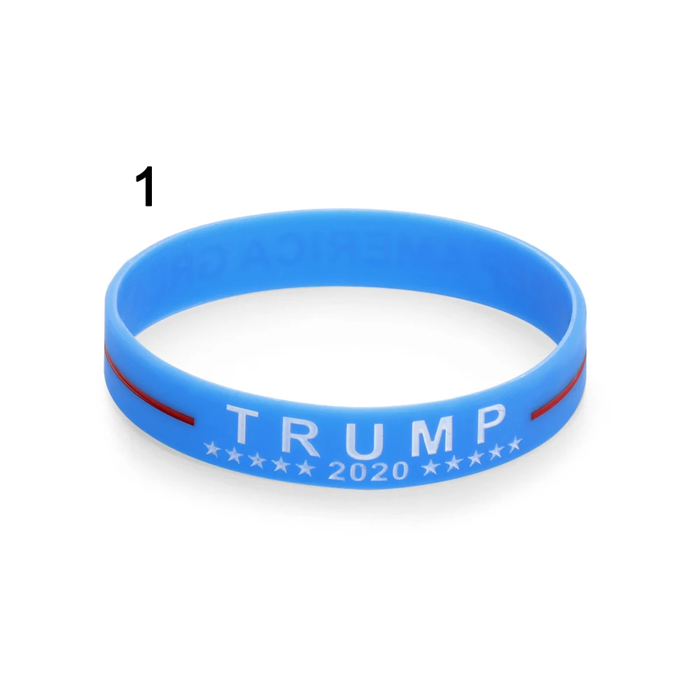 Other-1 1 шт. Trump President силиконовые браслеты модный синий красный разноцветный браслет повседневные унисекс растягивающиеся модные аксессуары - Окраска металла: Other-1