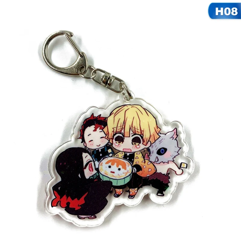 KEY5040H08 Аниме демон убийца: Kimetsu no Yaiba акриловый брелок для ключей Косплей Аниме Подарки - Цвет: KEY5040H08