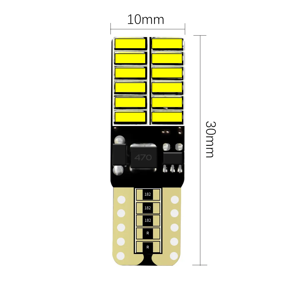 2 шт. Canbus T10 4014 24SMD LED белый автомобильный боковой задний фонарь поворотная