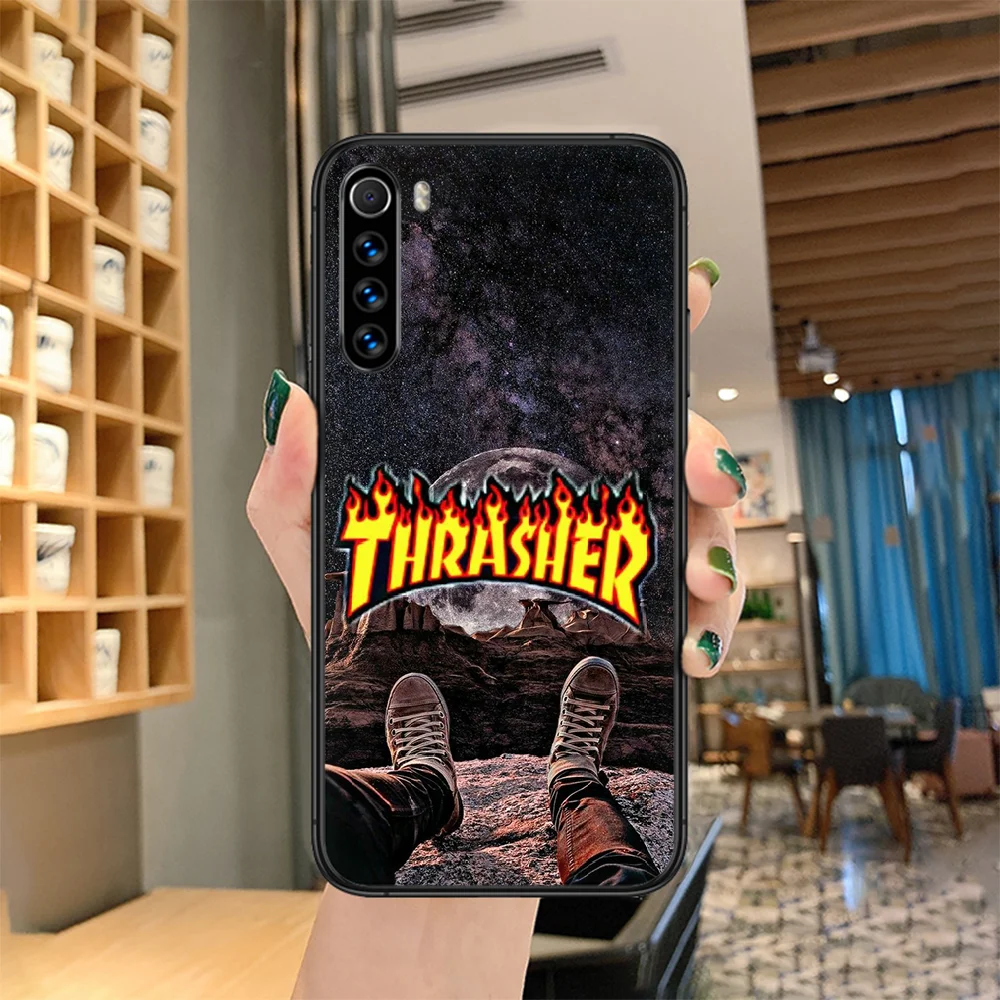 

luxury Fashion Trend Brand Phone Case For Xiaomi Redmi Note 7 8 8T 9 9S 4X 7 7A 9A K30 Pro Ultra black Hoesjes Soft Shell 3D