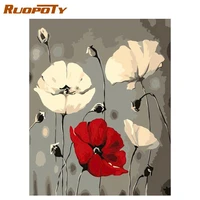 ruopoty no framed abstract flowers diy painting by numbers modern wall art picture handpainted painting calligraphy 40x50cm