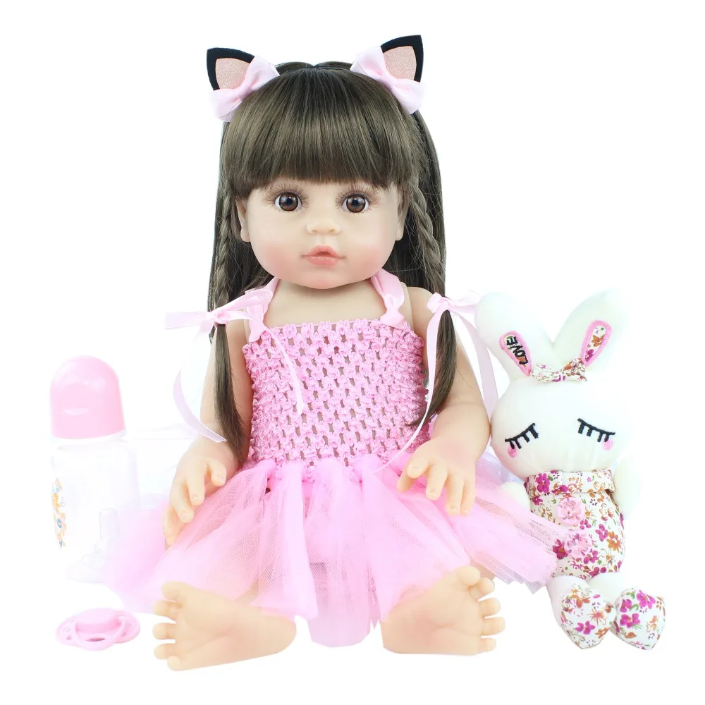 Hot Selling 48cm Full Silicone Soft Body Reborn Baby Doll Toy Like Alive 19 Inch Princess