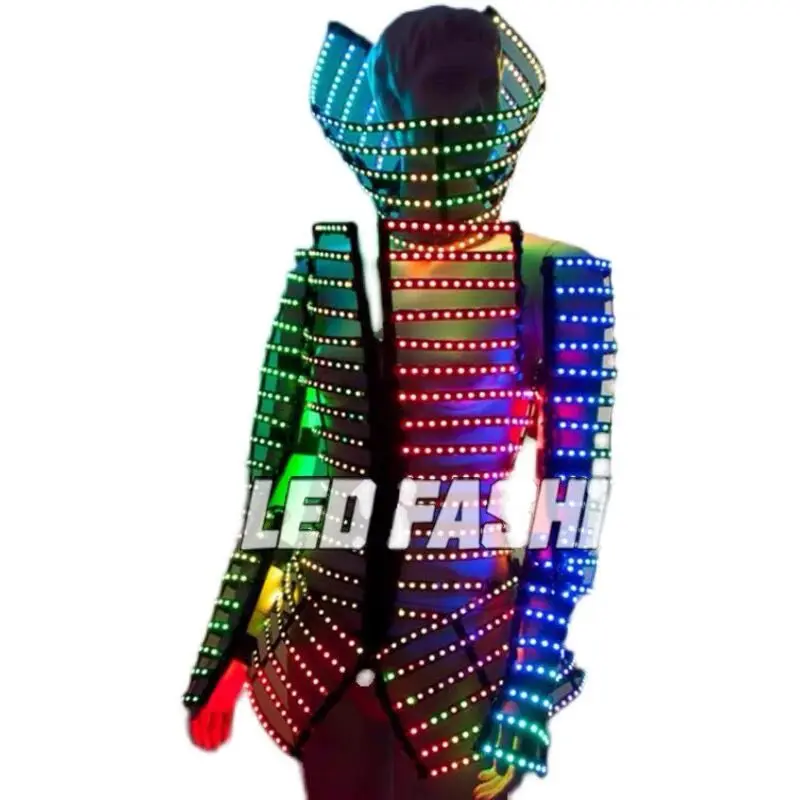 

Luminous armor out of wine led costume scenic spot catwalk bar night shop owner dancer ds