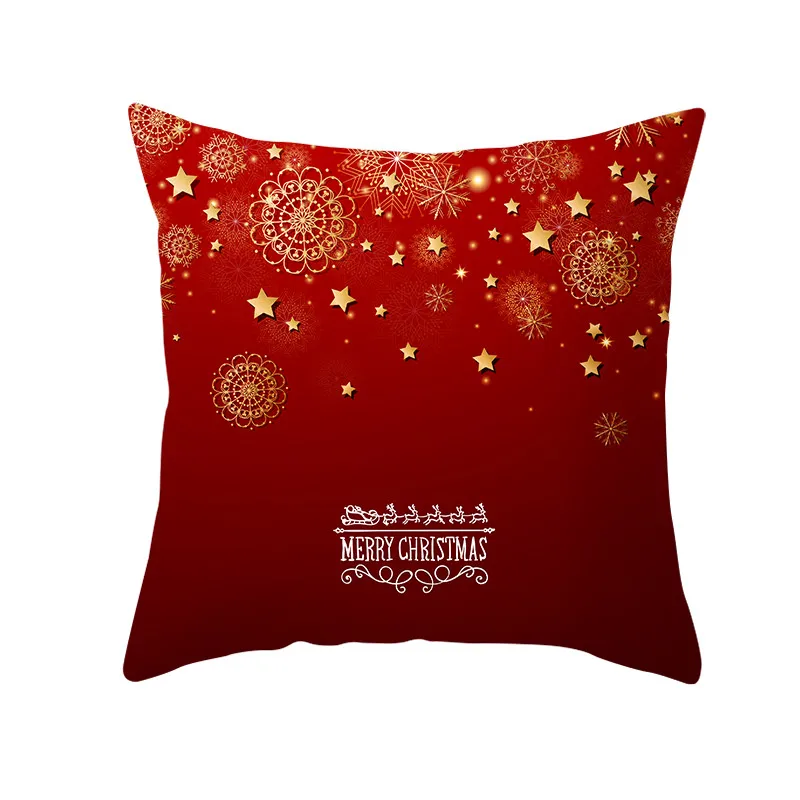 PC11742 Fuwatacchi Red Printed Cushion Cover Christmas Gift Decorative Pillow Covers for Home Sofa Polyester Throw Pillowcases 45*45cm - Цвет: PC11742