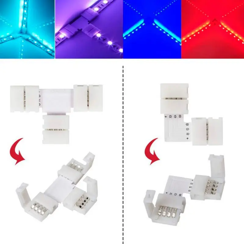 5050 4 шпильки RGB светодиодный светильник набор ленточных разъемов соединительный