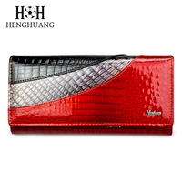 hh women wallets brand design high quality leather wallet female hasp fashion alligator long women wallets and purses