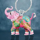 Индивидуальное ожерелье в виде цветного слона, уникальное модное женское ожерелье, роскошный женский подарок, повседневное универсальное ожерелье