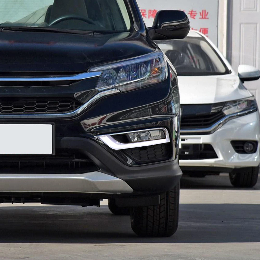 CSCSNL 2 шт. для Honda CRV CR-V светодиодный автомобильный DRL Дневной ходовой светильник бампер передняя противотуманная фара сигнал поворота желтый