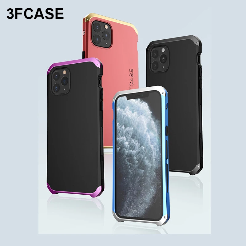 Противоударный металлический бронированный чехол для iPhone 11 Pro Max X Xr Xs Роскошный