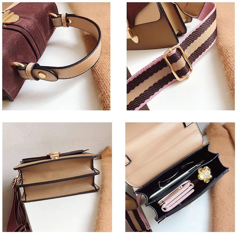 

New Trend Female Bags Velvet Cross body Bag For Women Retro Small Shoulder Bags Tote Handbags Clutch New Messenger Bag Female