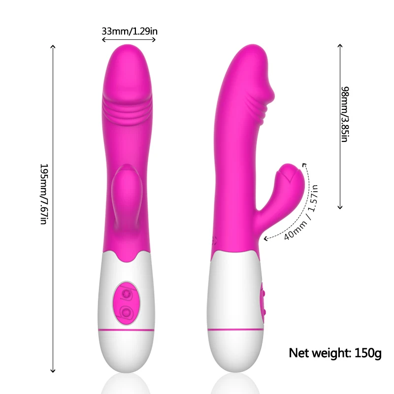 30 скоростей G Spot фаллоимитатор Кролик Вибраторы двойная вибрация Силиконовый