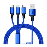 3 in 1 micro usb cable 1 2m 3a data wire sync fast charging wire for samsung huawei xiaomi note tablet android usb phone cables