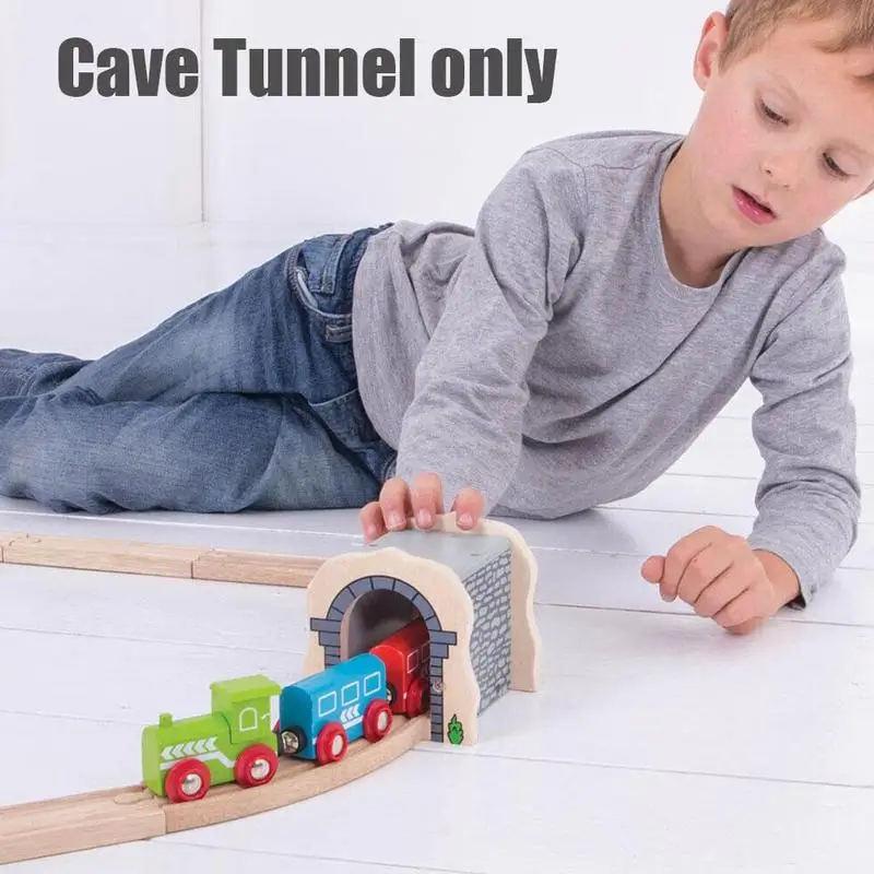 

Wooden Train Scene Track Accessories Small Train Track Rich Scene Airplane Apron