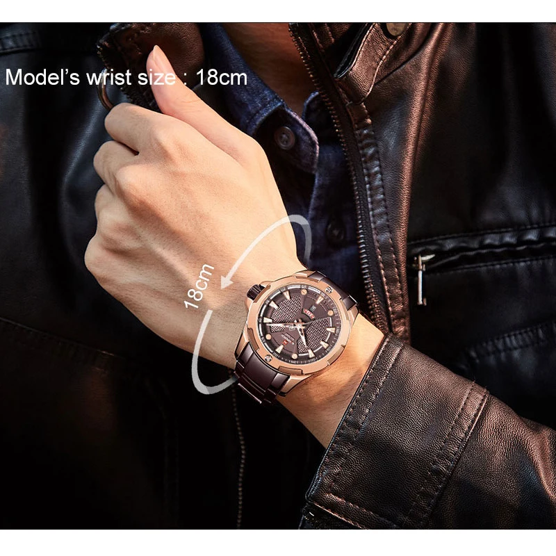 Часы наручные NAVIFORCE Мужские кварцевые модные роскошные брендовые