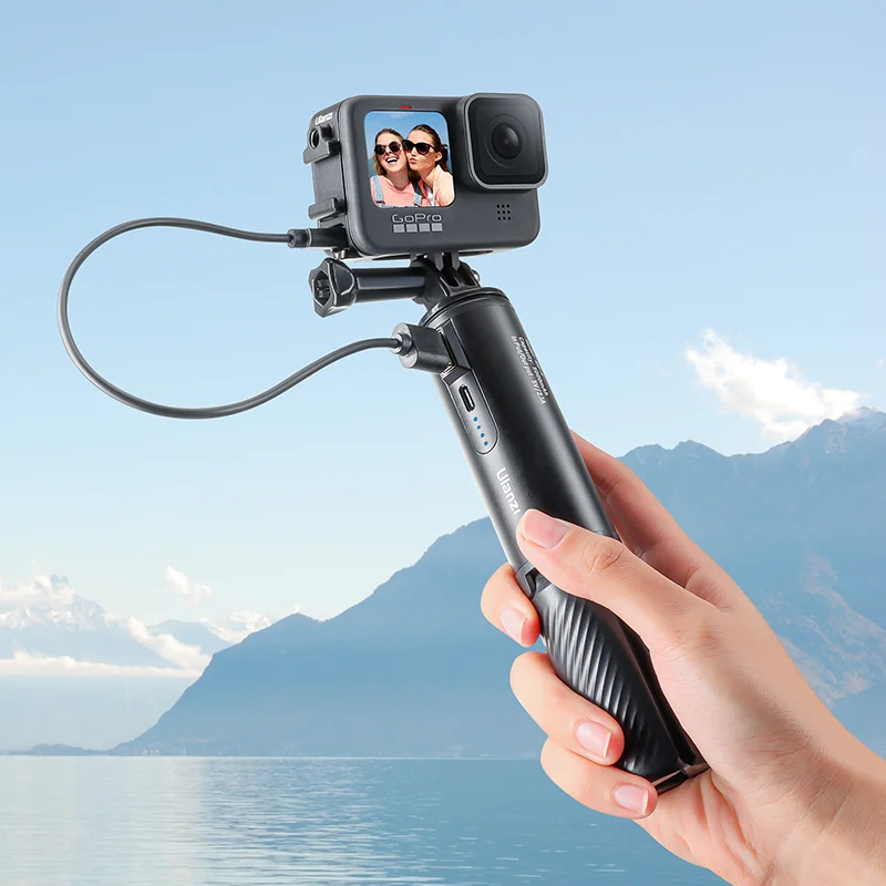 ulanzi bg 4 mini tripod with 5000mah power bank hand grip monopod portable tripod for gopro camera phone holder with 14 screw free global shipping