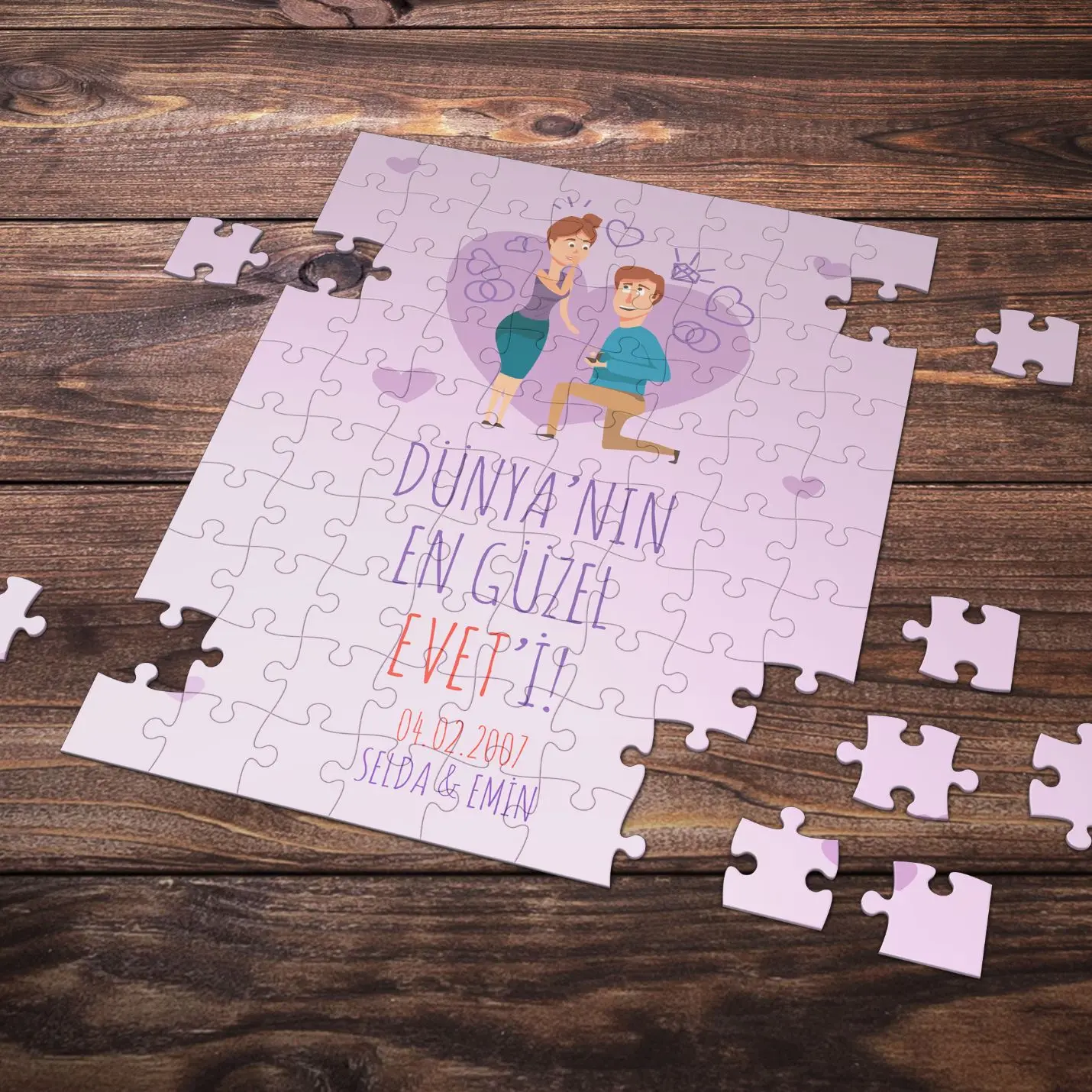 

Personalized Romantic Design Puzzle -P32