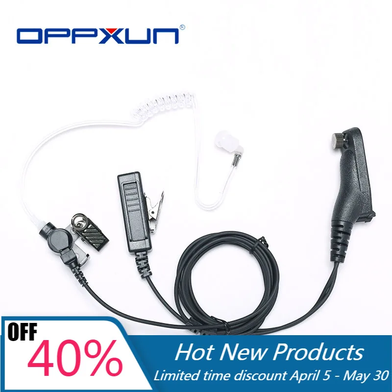 

Police Air Tube Earpiece Microphone PTT Headset For Motorola Two Way Radio Walkie Talkie DP4400 DP4401 DP4600 DP4800 DP4801