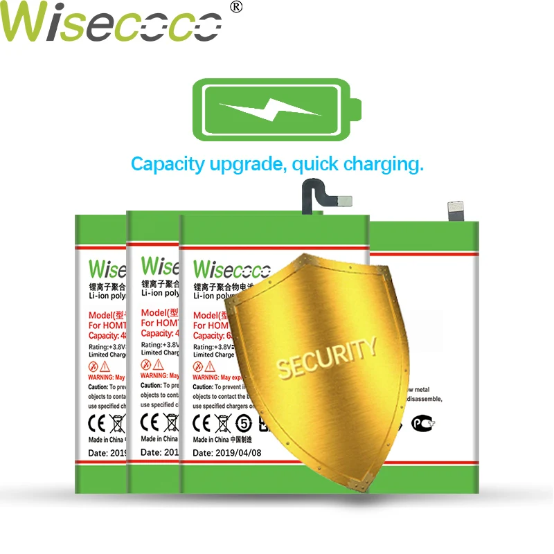 WISECOCO 7700 мАч аккумулятор Для DOOGEE T6 T 6 PRO/HOMTOM HT6/Oukitel K6000/Ulefone power Phone продукт+ номер отслеживания