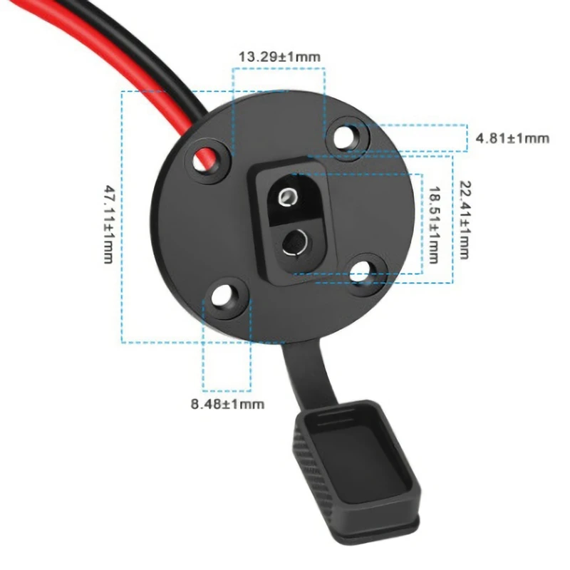 16AWG SAE солнечная розетка боковая стенка порт всепогодный быстрое подключение
