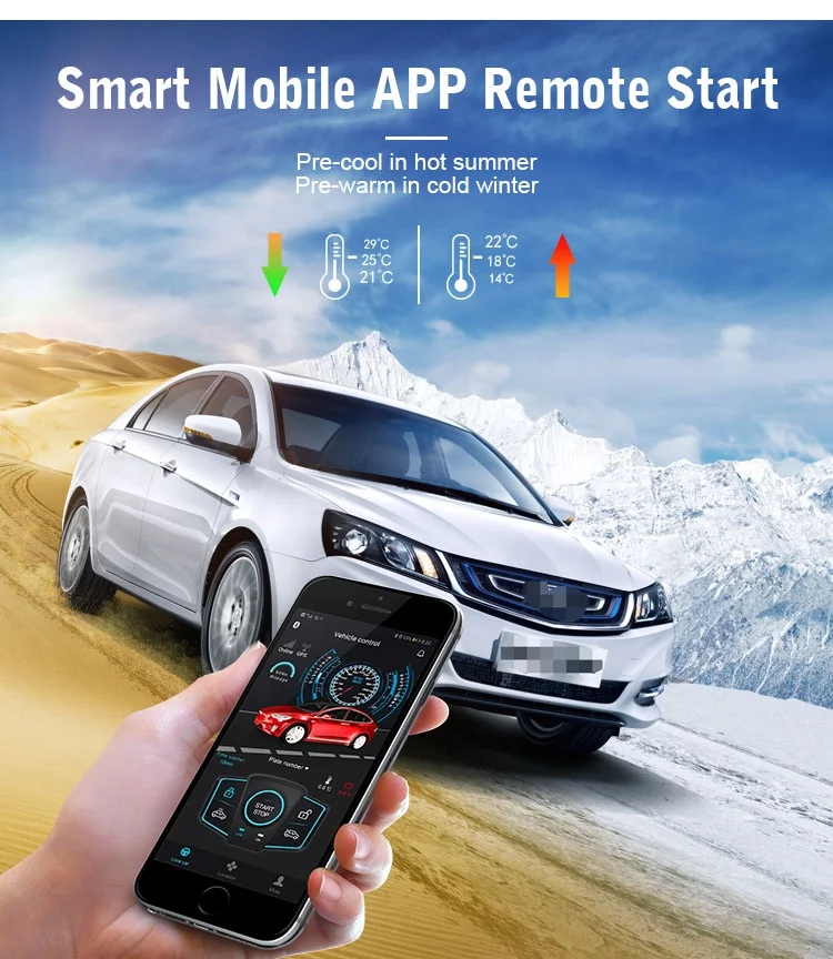 

GPS GSM Remote Engine Start Stop Passive Keyless Entry System Car Alarm