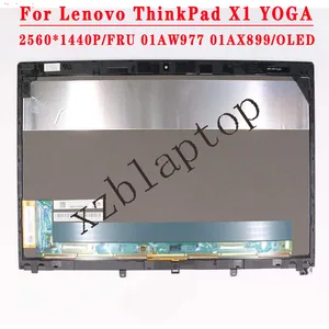fru 01aw977 01ax899 oled with touch assembly for lenovo thinkpad x1 yoga 1st 2nd gen 20fq 20fr 20jd 20je 20jf free global shipping