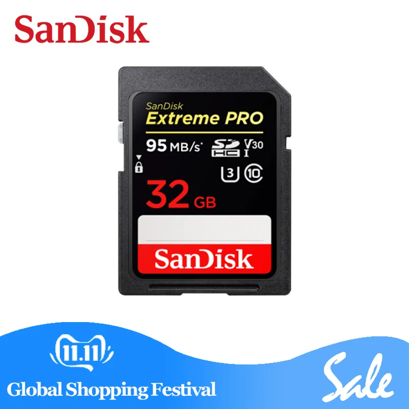 SanDisk Extreme Pro SD карта SDHC/SDXC 32 Гб 64 128 ГБ 256 C10 U3 V30|Карты памяти| |