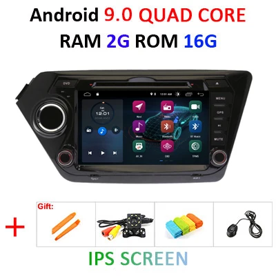2G 16G IPS B 4G+ 64G 8 CORE 2 Din android 9,0 автомобильный dvd-плеер gps навигация для Kia k2 RIO 2010 2011 2012 2013 Автомагнитола стерео DSP - Цвет: 2G 16G IPS B