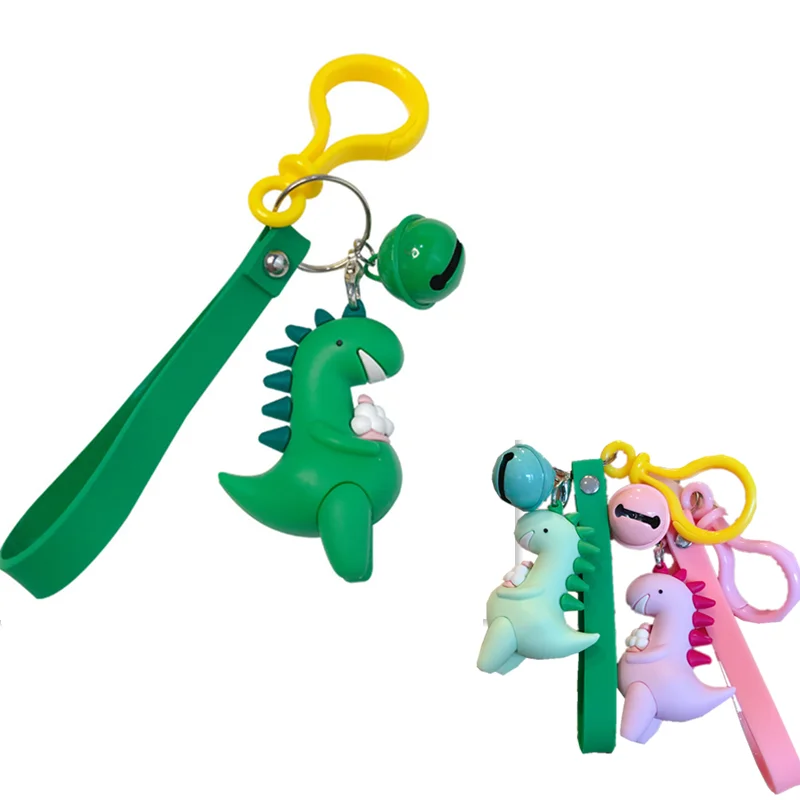 

Creative Trend Drop Gum Cake Dinosaur Key Chain Cartoon Personality Car Doll Bag Lovers Pendant Gift