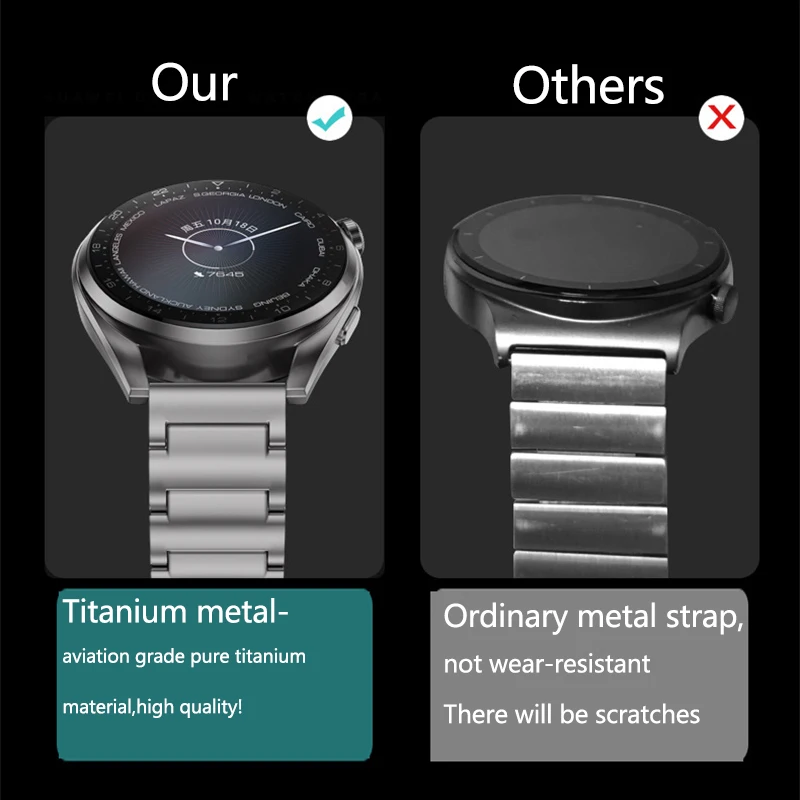 titanium watch strap for original huawei watch 3 3 pro 22 mm titanium metal watch band for huawei gt 2 magic 2 gt 2e wrist band free global shipping