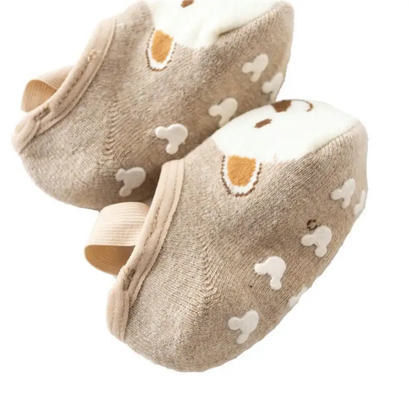

1Pair 0-3Y Hot Sale Baby Socks Infant Walk Socks Toddler Floor Non-slip Cute Cotton Shoes 6 Colors Polyester Socks Grip Slipper