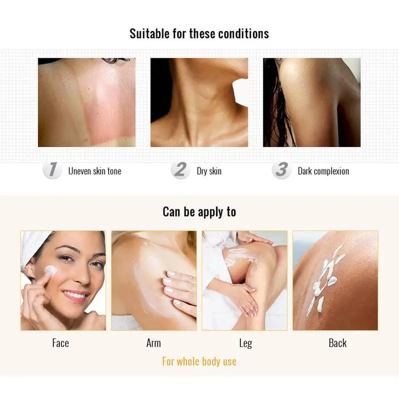 100ml Vitamin C Collagen Armpit Quick Whitening Cream Skin Brightening Arbutin Rapid Body Care Bleaching Whiteni K7H3 |