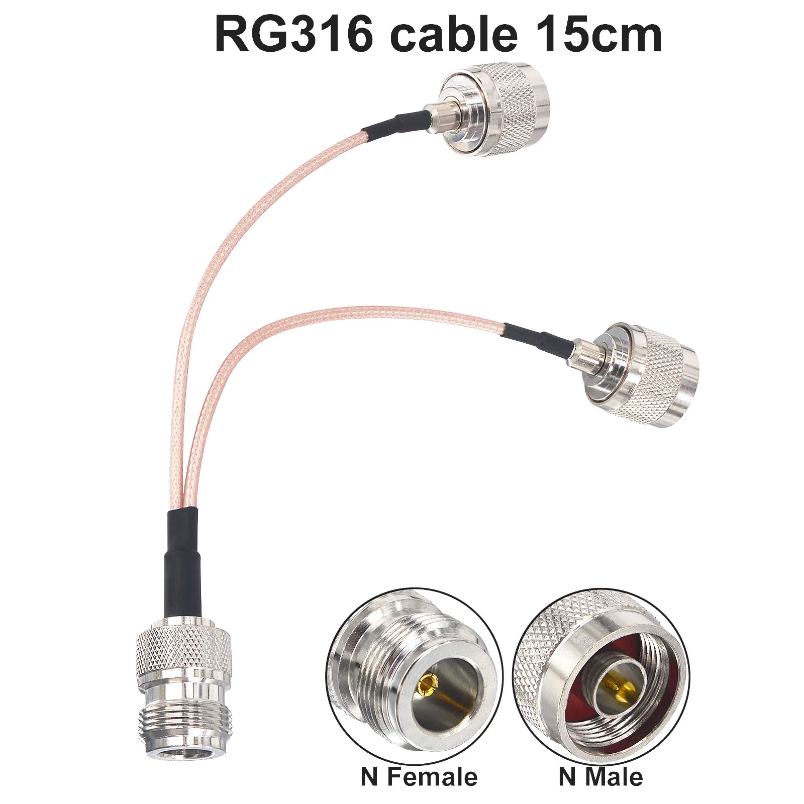 N Женский Y типа 2X штыревой разъем сплиттер Сумматор кабель гибкий проводник