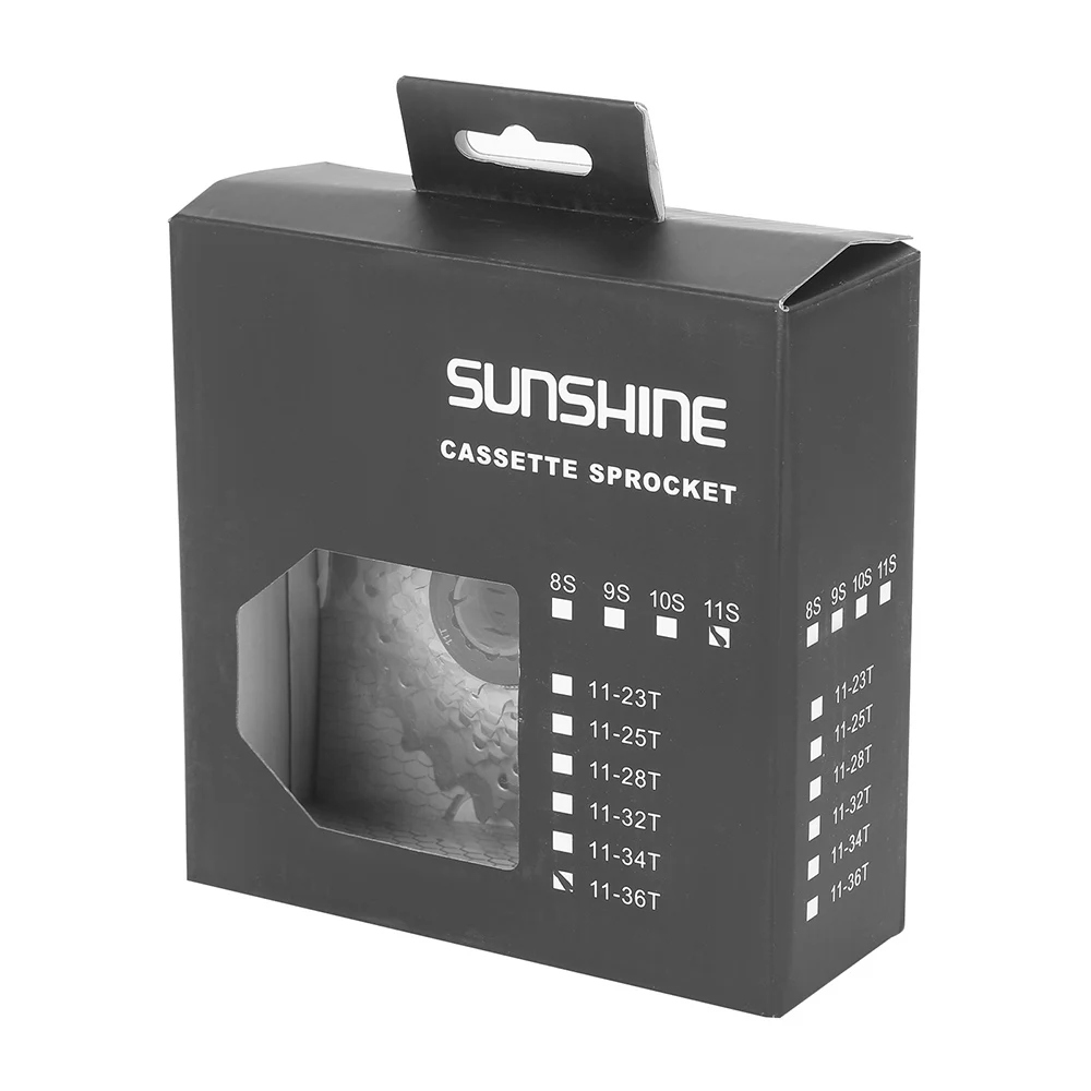 Кассета свободного колеса для велосипеда SUNSHINE 23 36T 8 9 10 11 скоростная стальная