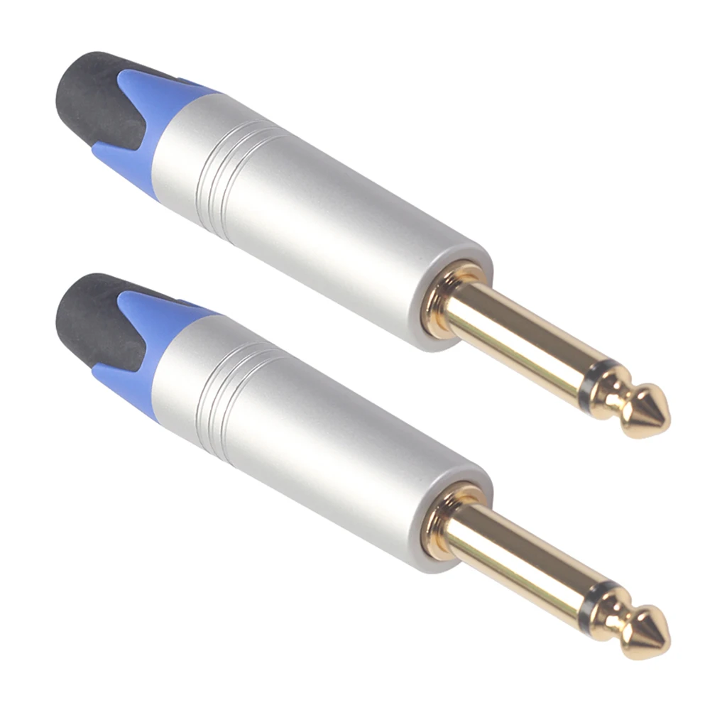 

6.35mm Mono Jack Plug DIY Audio Soldering for Microphone Guitar Adapter