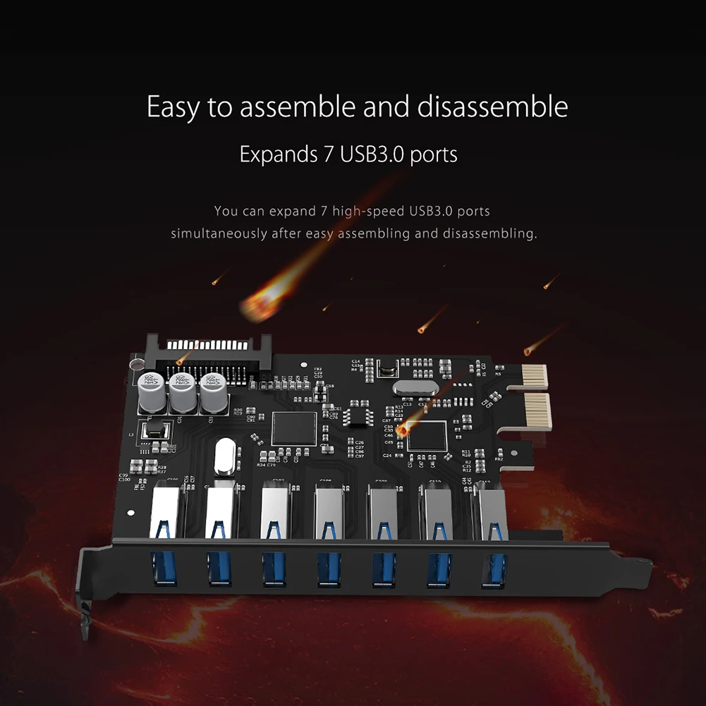 Суперскоростная материнская плата ORICO USB 3 0 с 7 портами PCI-E 2 экспресс-карта