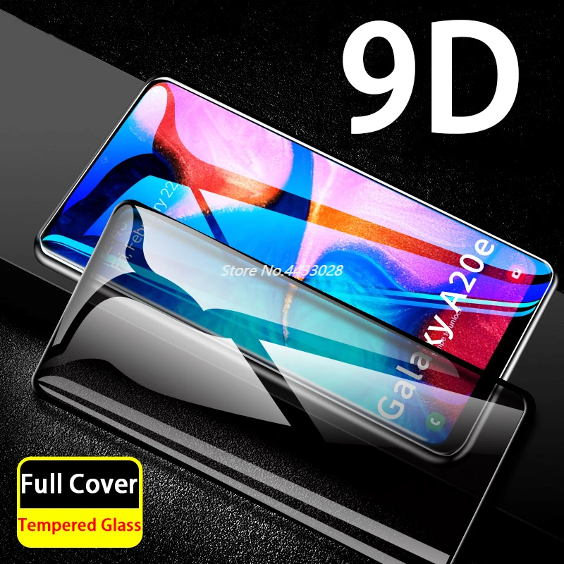 9D Full Glue Protective Glass on The for Samsung Galaxy A10 A20 A20e A30 A40 A50 A60 A70 A80 A90 Tempered Film Screen Protectors