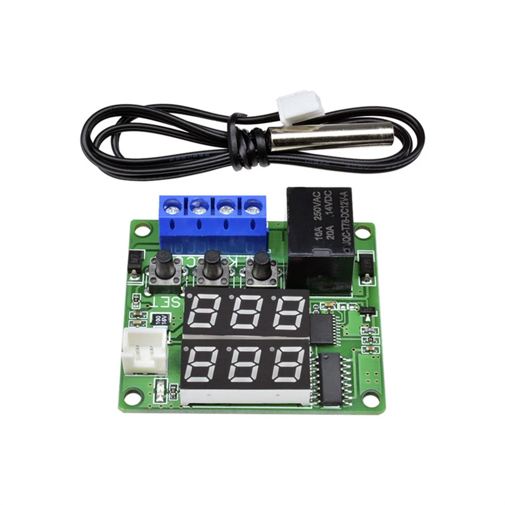 Taidacent NTC Waterproof Temperature Controller W1209S Digital Dual Display 12 Volt Thermostat Switch Module |