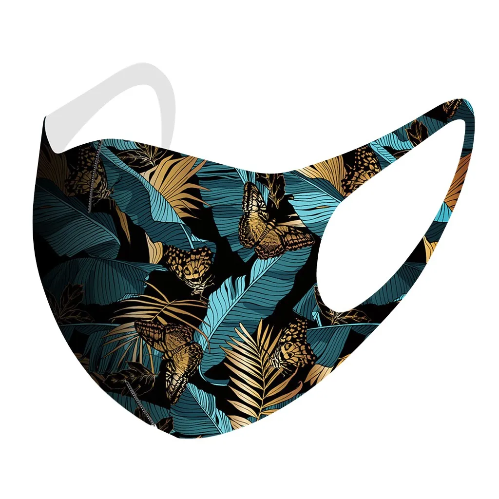 Маска для лица многоразовая из хлопка цветная ткань защиты от пыли моющаяся