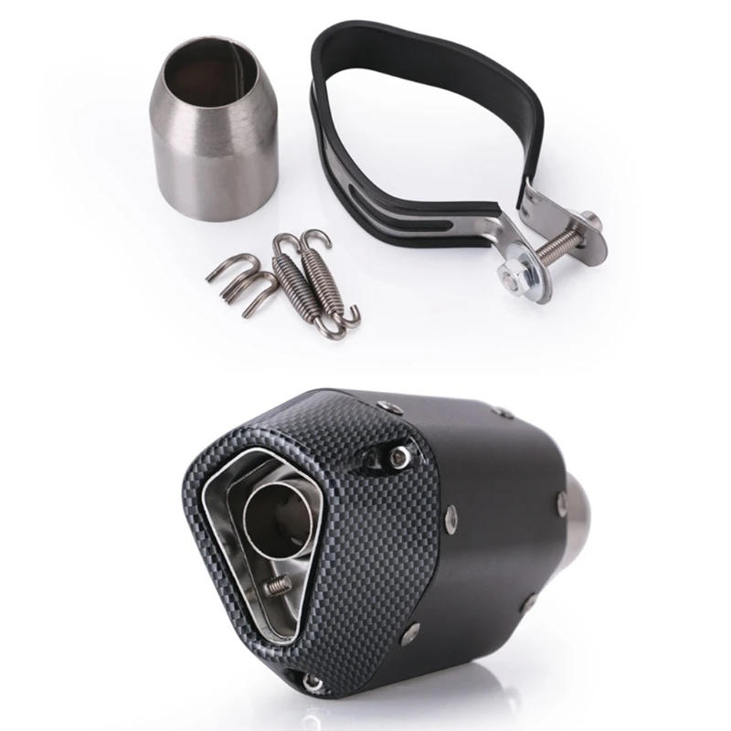 

51mm Motorcycle Exhaust Muffler Carbon Fiber Pipe Motocross Exhaust Tip Tube Dropshipping