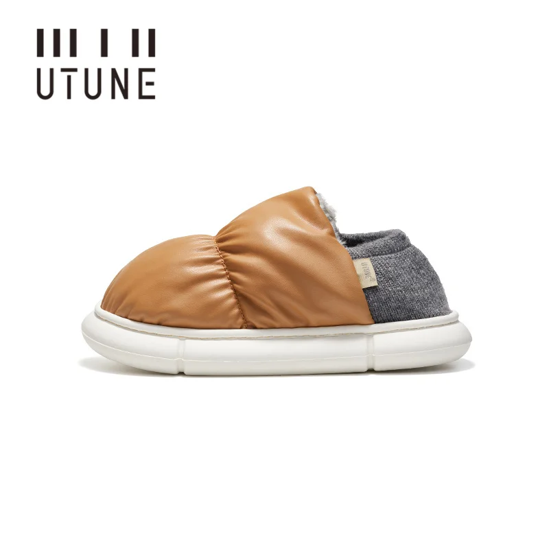 Pu Waterproof Outside Shoes Women Soft Plush Indoor Light Flats New Autumn Fashion 2021