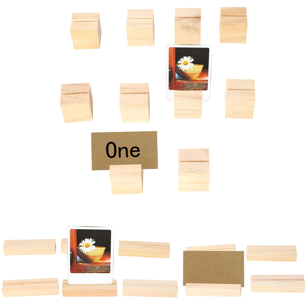 10 шт. из натурального дерева зажимы для заметок фото скобы держатель сообщения