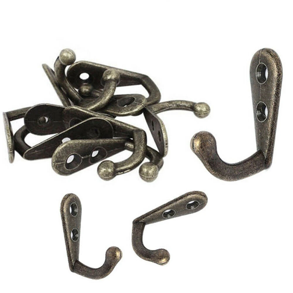 50 шт. Винтаж деревенский цинковый сплав настенные крючки для одежды детская