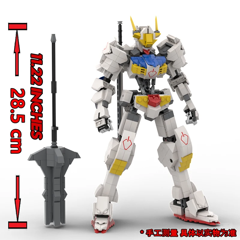 

825Pcs Robot Warrior Building Blocks Toys For Children Armor Anime Figure Model 26cm Mech Action Figure Assembly Block Dolls