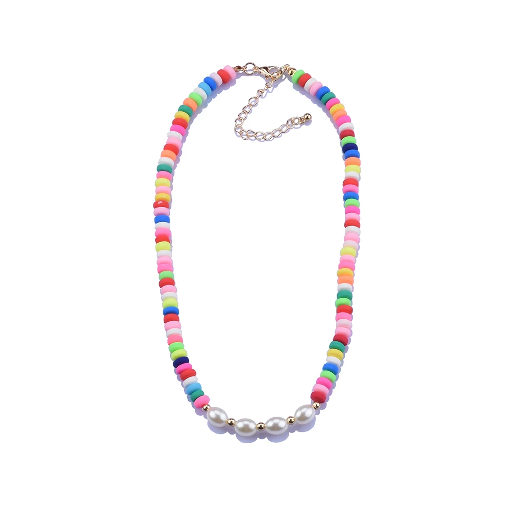 Новый Красочный Простой жемчужный бриллиантовый женский чокер из бисера с