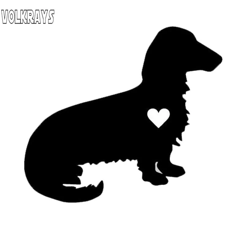 Volkrays Милая Автомобильная наклейка такса аксессуары для собак светоотражающий