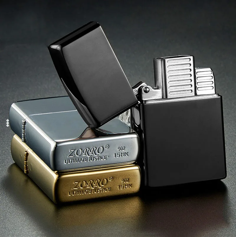 Оригинальная двухструйная Зажигалка zorro с ветрозащитным стальным внутренним